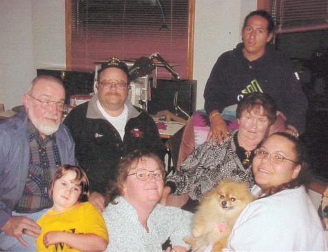 L to R, Dad, Shawna, Jim, Maureen, Bo, Mom, Miguel, Christina