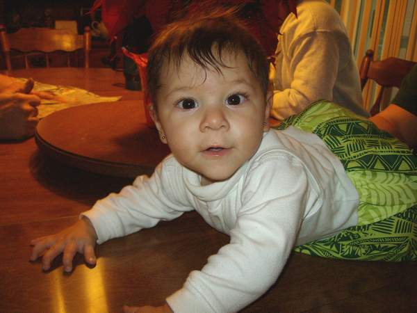 Grandaughter, Karina at Christmas 2008, Great-Grandpa's House